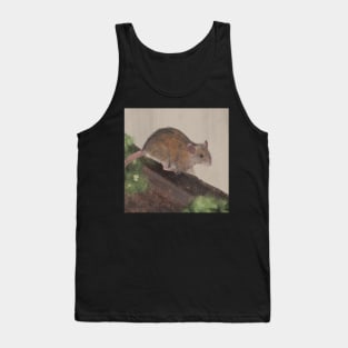 Wild Rat on Mossy Log Tank Top